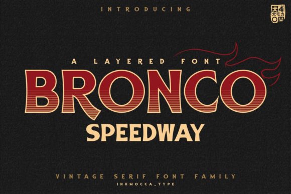 Bronco Speedway: A Bold Display Font for Impactful Marketing Design