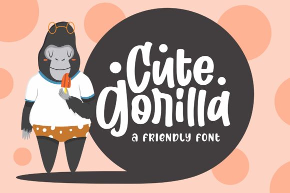 Cute Gorilla: A Cheerful Handwritten Font for Business Branding