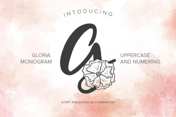 Gloria Monogram: A Floral Display Font That Elevates Brand Identity with Charm