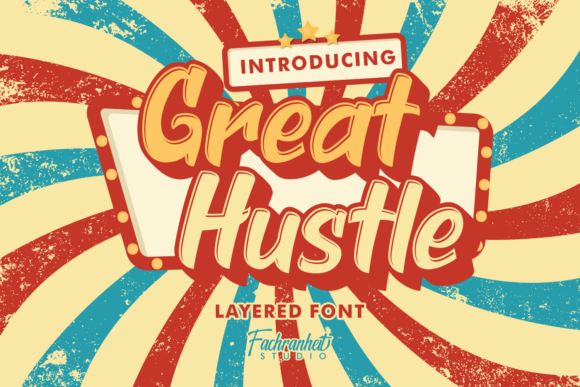 Great Hustle: A Vintage Display Font for Crafters and Product Makers