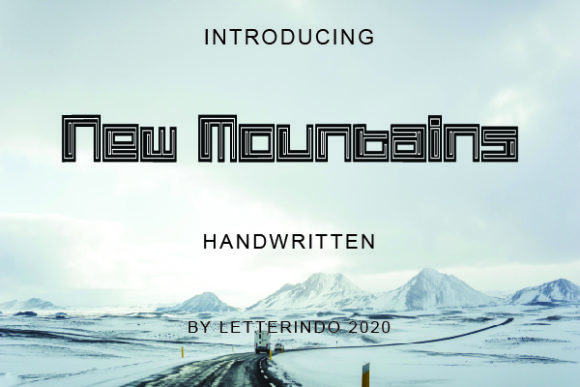 New Mountains: A Bold Display Font for Crafters and Makers