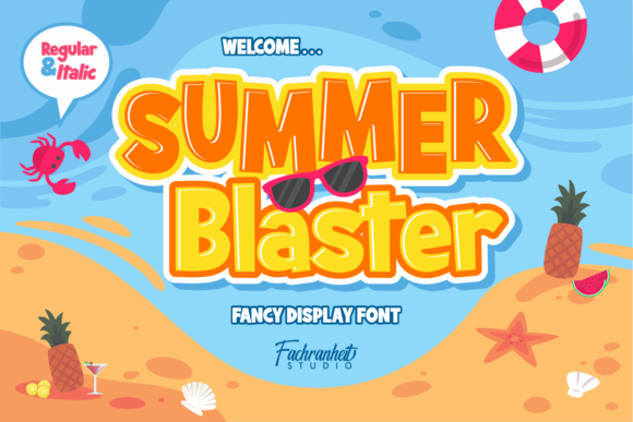 Summer Blaster Font: A Bold, Colorful Display Typeface for Playful Branding