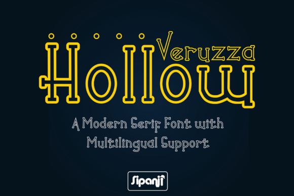 Veruzza Hollow: A Cute Display Font for Crafters and Product Makers